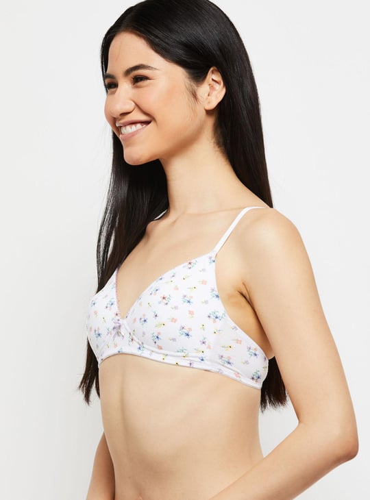 Women Printed Padded T-shirt Bra - Pack of 2 
