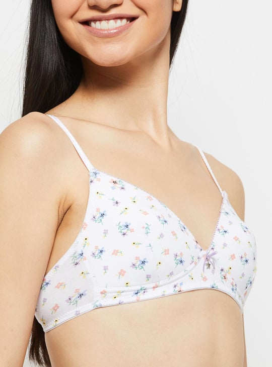 Women Printed Padded T-shirt Bra - Pack of 2 