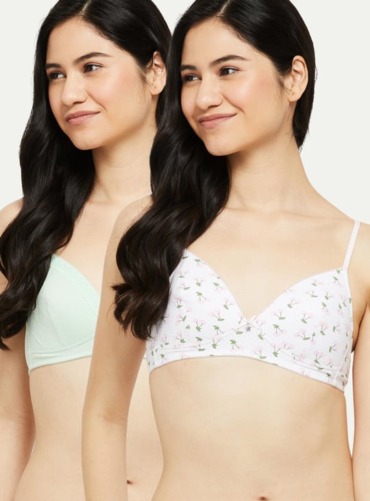 Women Printed Padded Bra - Pack Of 2 