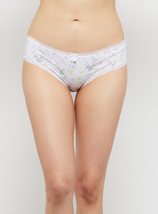 Women Printed Elasticated Hipster Panties - Pack of 2 
