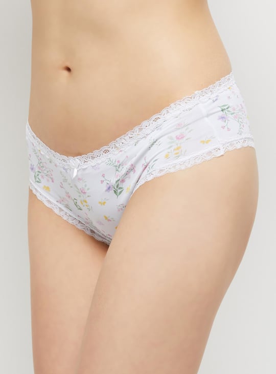Women Printed Elasticated Hipster Panties - Pack of 2 