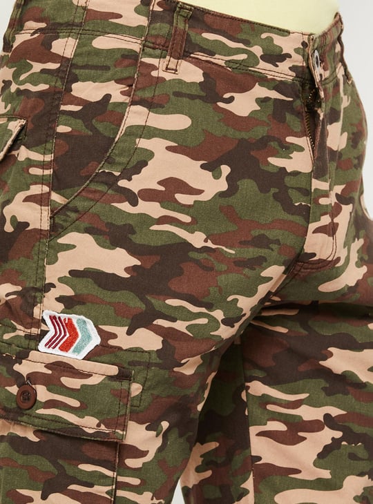 Boys Camo Print Cargo Pants