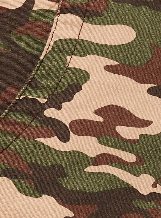 Boys Camo Print Cargo Pants