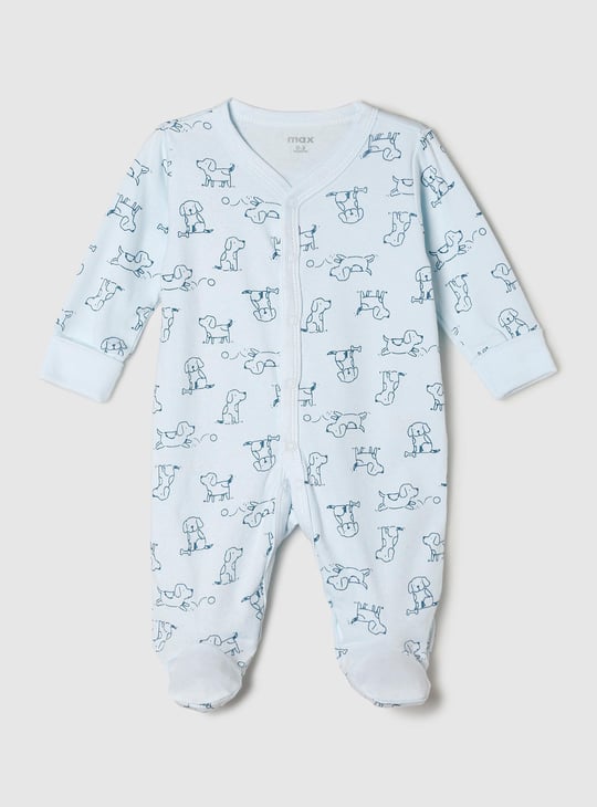 Boys Graphic Printed Anti-Bacterial Sleepsuit