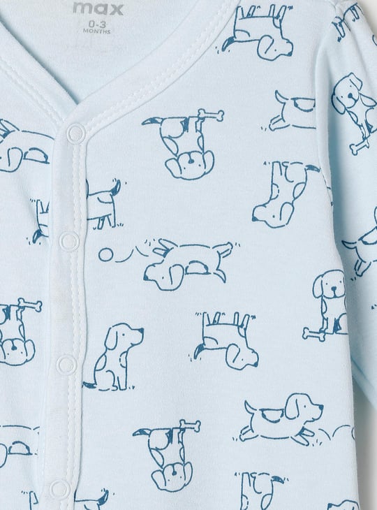 Boys Graphic Printed Anti-Bacterial Sleepsuit