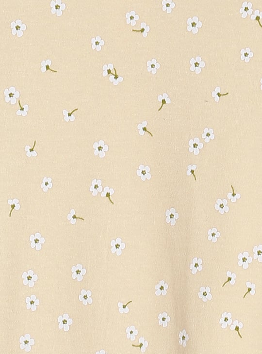 Girls Floral Printed Anti-Bacterial Sleepsuit