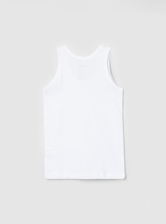 Boys Solid Vest - Pack of 2