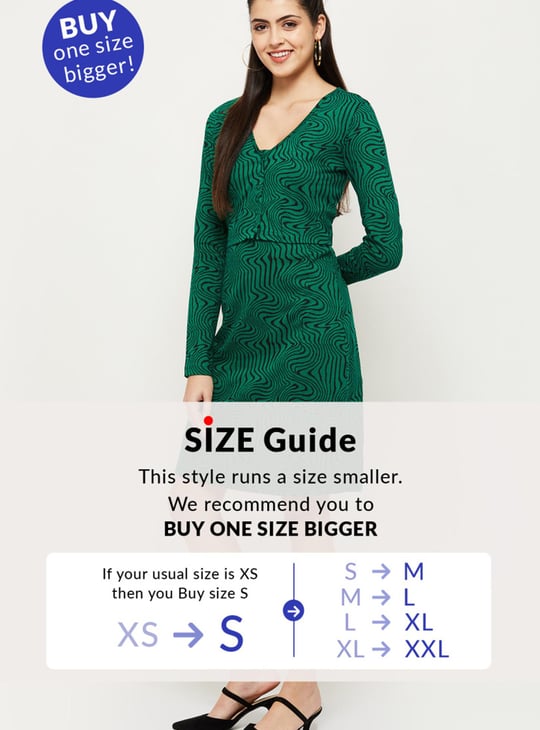 Women Printed A-Line Dress With Full Sleeves Jacket 