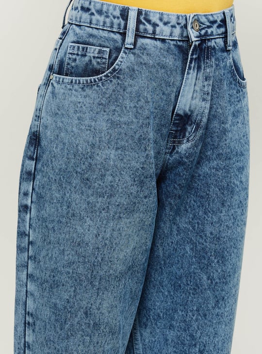 Women Washed Full-Length Relaxed Fit Jeans