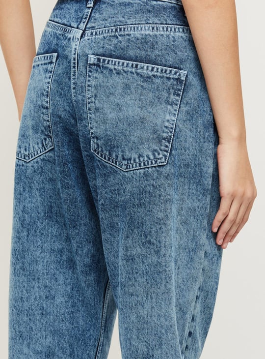 Women Washed Full-Length Relaxed Fit Jeans