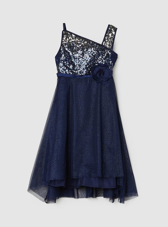 Girls Embellished A-Line Dress 