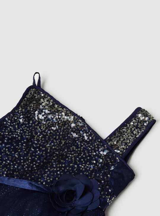 Girls Embellished A-Line Dress 
