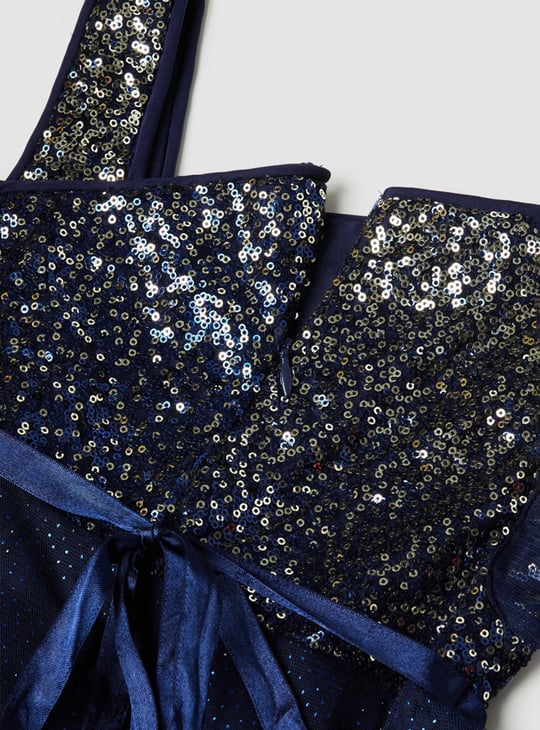 Girls Embellished A-Line Dress 