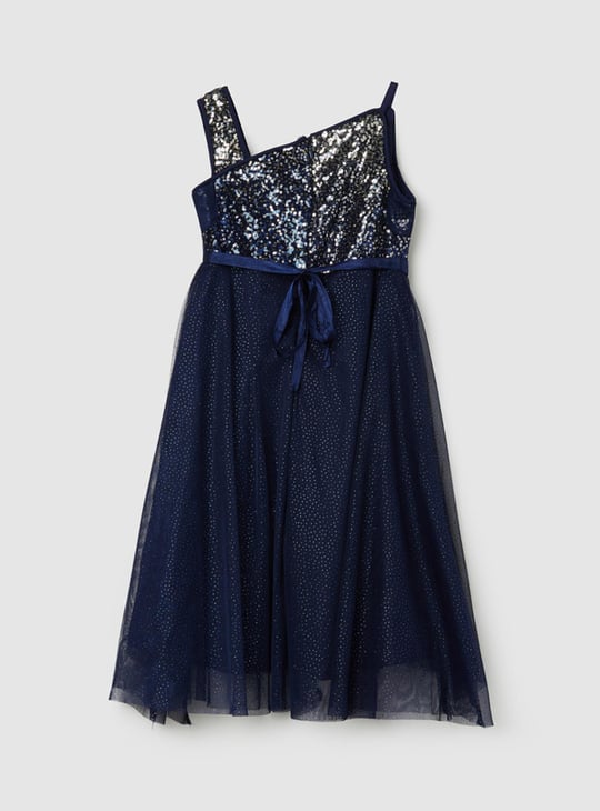 Girls Embellished A-Line Dress 