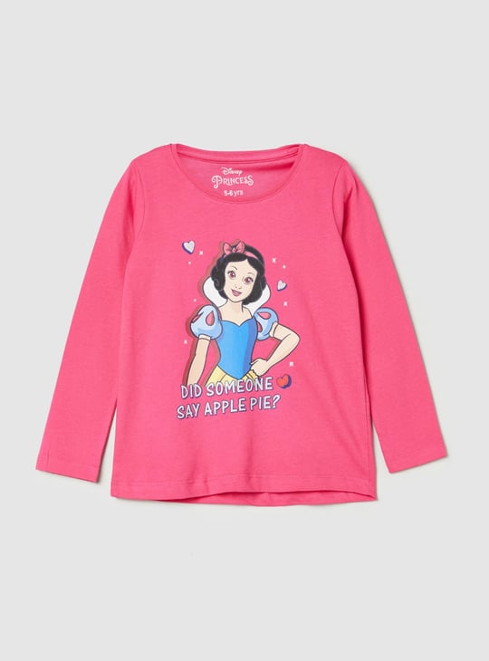 Girls Disney Princess Printed T-shirt