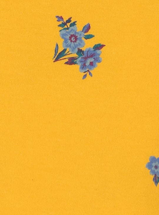 Girls Floral Printed 3/4th Leggings