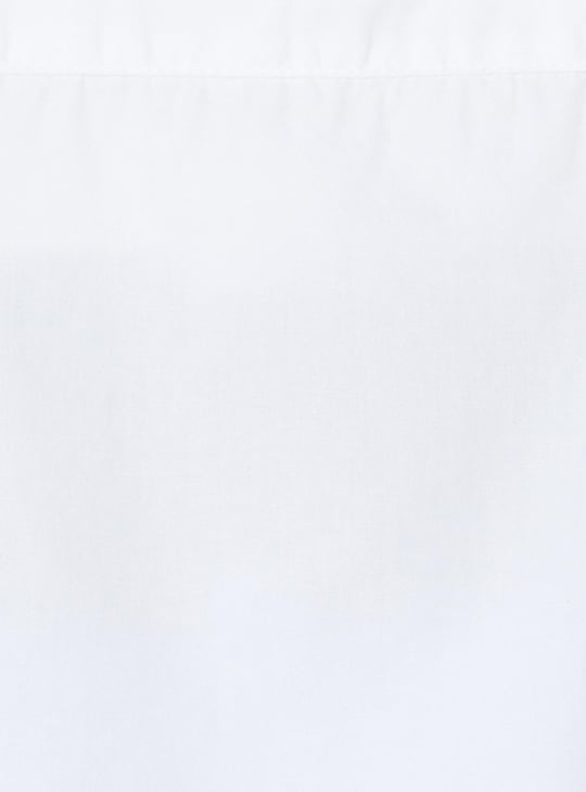 Boys Colourblocked Mandarin Collar Casual Shirt 