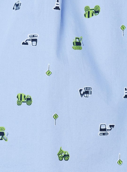 Boys Printed Long Sleeve Casual Shirt 