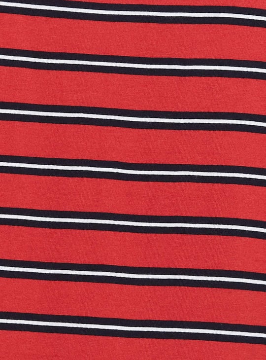 Men Striped Slim Fit Polo T-shirt 