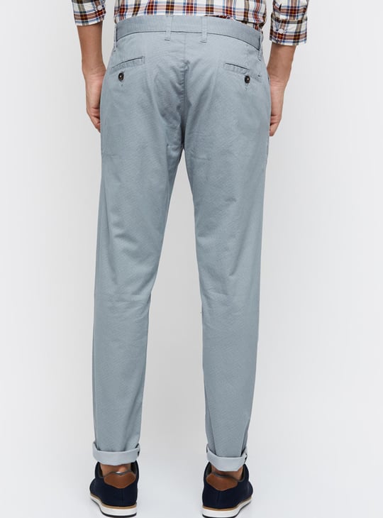 Men Solid Sull-Length Skinny Chinos