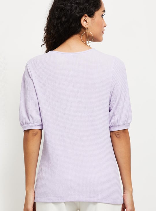 Women Embellished Puffed Sleeves Top