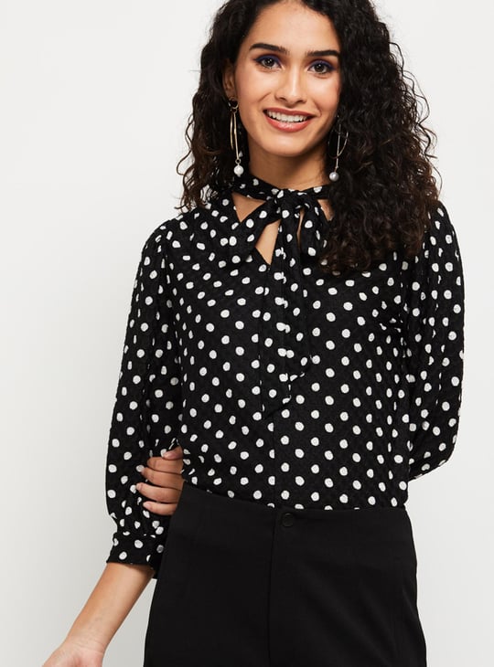 Women Polka Dot Print Top