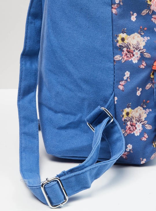 Girls Floral Printed Backpack 