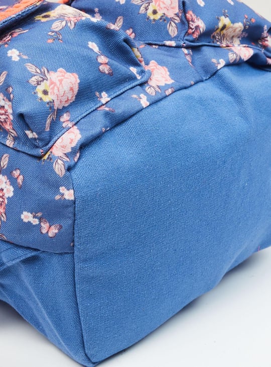 Girls Floral Printed Backpack 