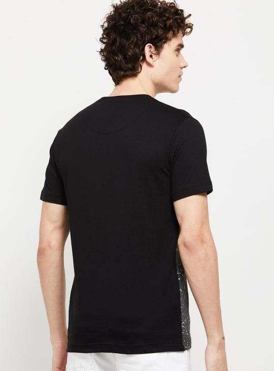 Men Batman Printed Slim Fit Crew Neck T-shirt 