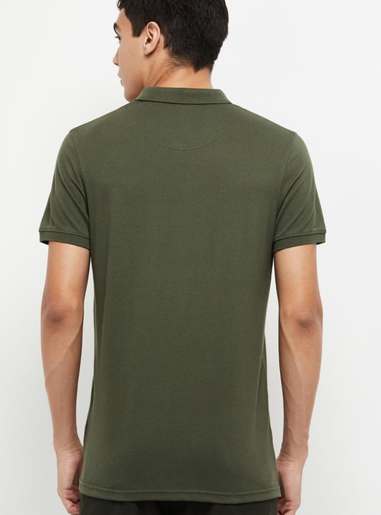 Men Solid Slim Fit Polo T-shirt 