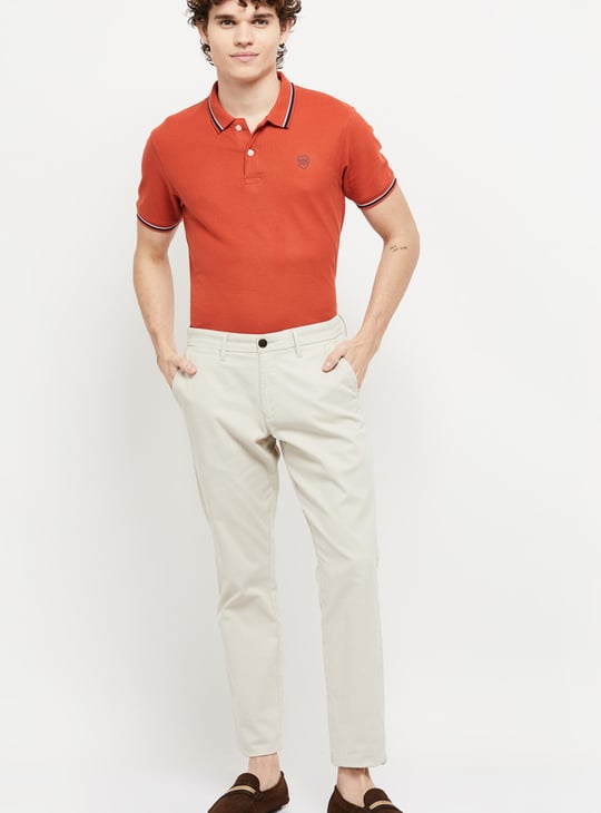 Men Solid Slim Fit Polo T-shirt 