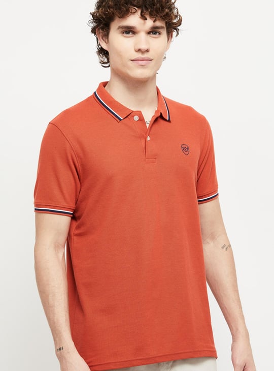 Men Solid Slim Fit Polo T-shirt 