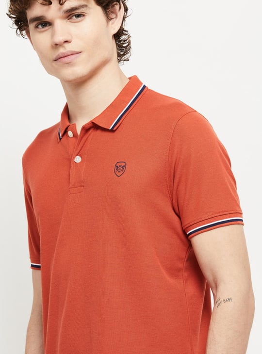 Men Solid Slim Fit Polo T-shirt 