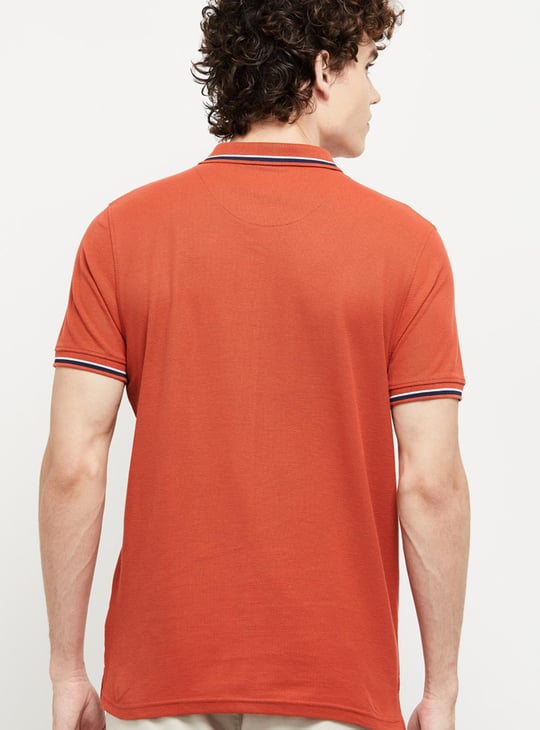 Men Solid Slim Fit Polo T-shirt 