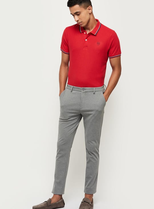 Men Solid Slim Fit Polo T-shirt