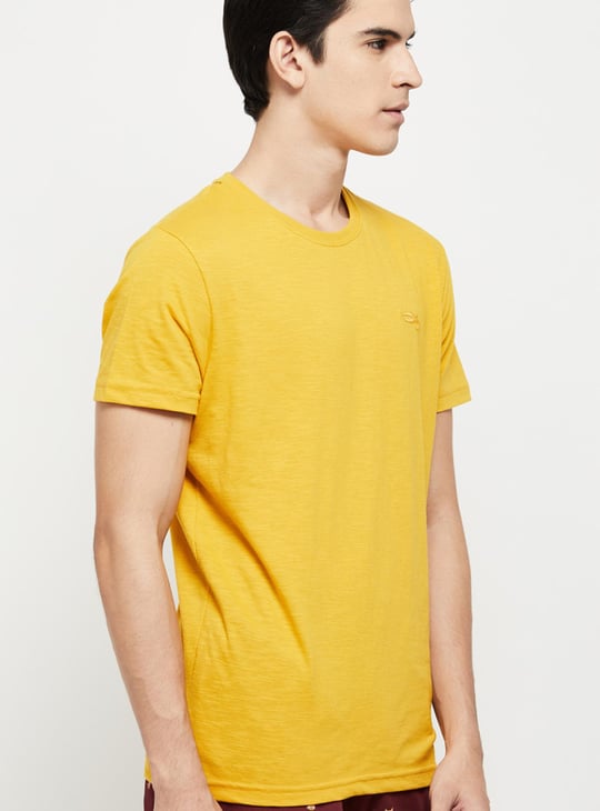 Men Solid Crew Neck Lounge T-shirt 