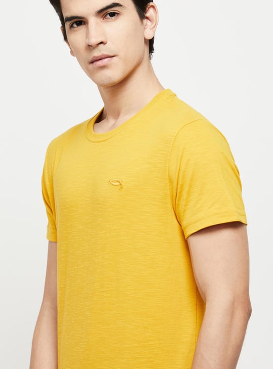 Men Solid Crew Neck Lounge T-shirt 