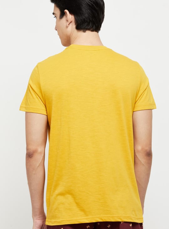 Men Solid Crew Neck Lounge T-shirt 