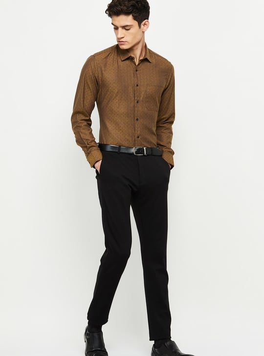 Men Printed Slim Fit Formal Shirt 