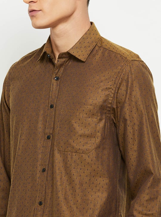 Men Printed Slim Fit Formal Shirt 