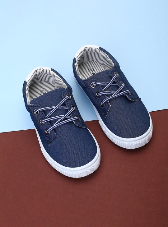 Boys Colourblocked Lace-Up Canvas Shoes