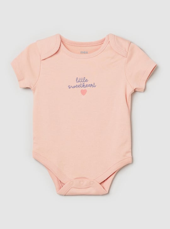 Girls Printed Anti-Bacterial Bodysuit - Pack of 4 