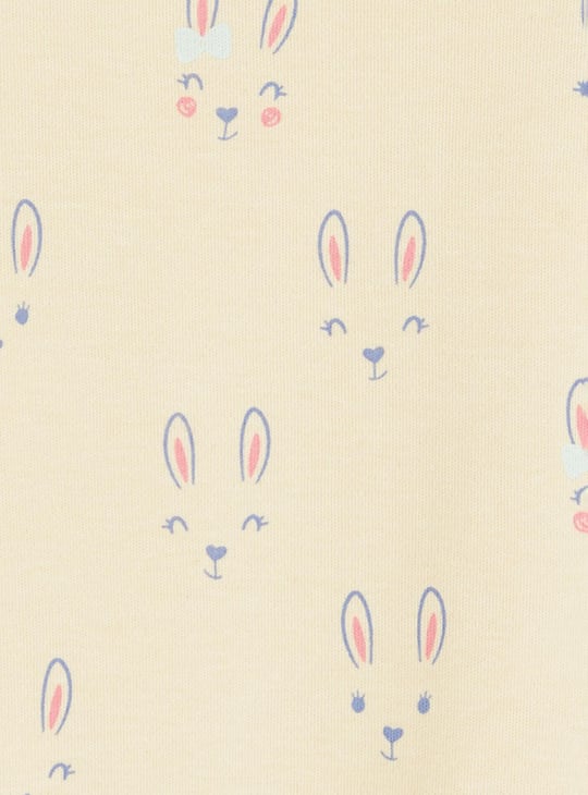 Girls Printed Anti-Bacterial Bodysuit - Pack of 4 