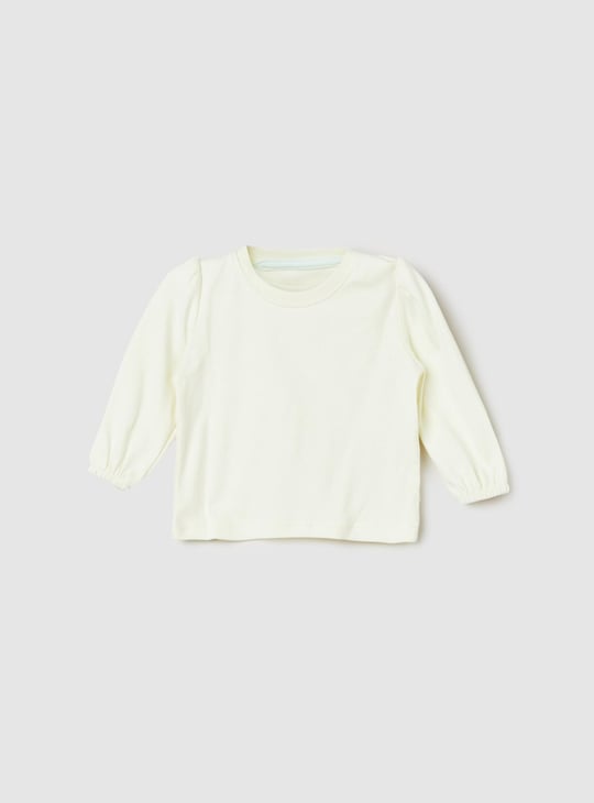 Girls Printed Romper Set With Solid T-Shirt