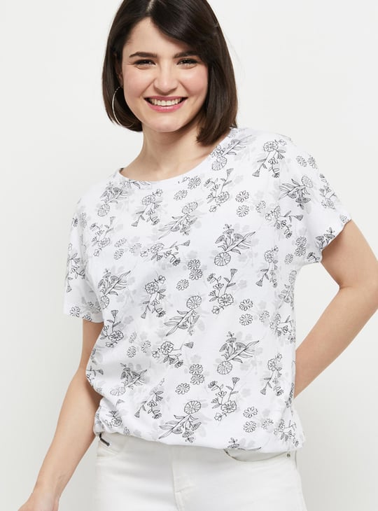 Women Printed Round Neck T-shirt
