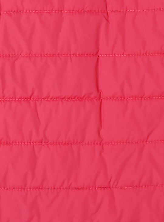 Girls Solid Hooded Bomber Jacket