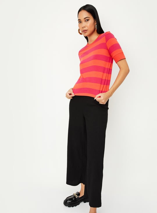  Women Cotton Striped T-shirt