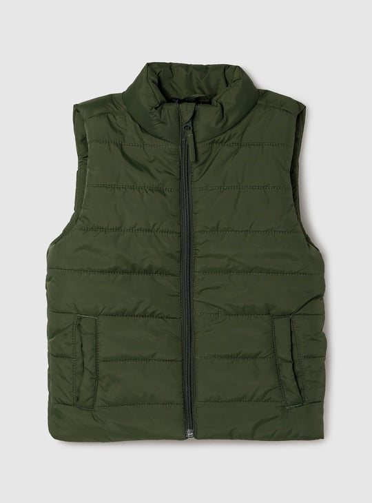 Boys Light Sleeveless Bomber Jacket