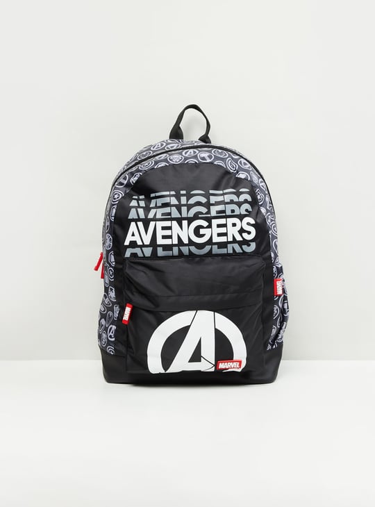 Men Avengers Printed Zip-Closure Backpack