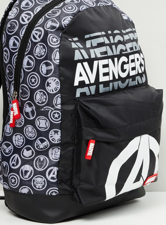 Men Avengers Printed Zip-Closure Backpack